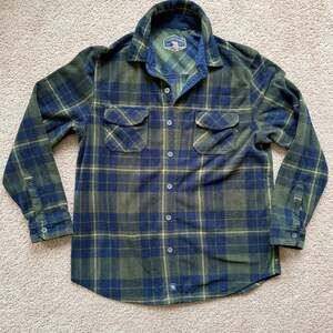 Freedom Foundry Men's Green Plaid Flannel Shacket